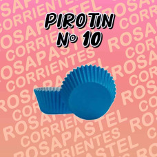PIROTIN CUPCAKE Nº10 LISO AZUL x10