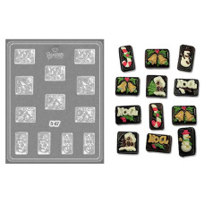 PLACA PARA BOMBONES RECTANGULAR FIGURAS NAVIDEÑAS PARPEN X 1 P547