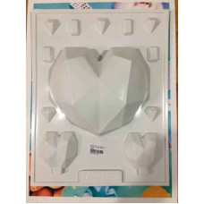 PLACA  PROFESIONAL CORAZON DIAMANTE BLANCA LINEA GAUDI x1N°1837