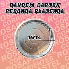 BANDEJA CARTON REDONDA PLATEADA Nº1 (16cm) RAF 6156