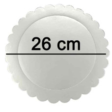 DISCO CARTON SOL PLATEADO 26cm