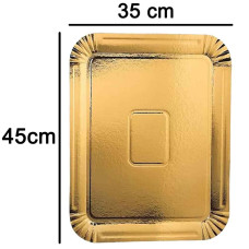 BANDEJA CARTON RECTANGULAR DORADA Nº7 3kg (35X45cm) RAF