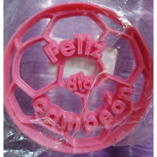 CORTANTE MARCADOR PLASTICO 3D PELOTA FELIZ DIA CAMPEON x1 DESIGN