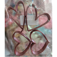 CORTANTE MARCADOR PLASTICO 3D SET CORAZON x4 DESIGN