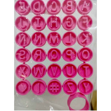CORTANTE MARCADOR PLASTICO 3D SET ABECEDARIO x1DESIGN