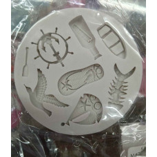 MOLDE SILICONA FORMAS MAR NAUTICA/MARINO x1 BM3201