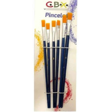 PINCELES ECONOMICOS PUNTA CHATA SURTIDOS X 6 N°1 C.B.X.