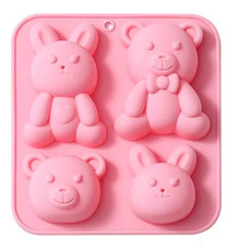 MOLDE SILICONA OSOS Y CONEJOS