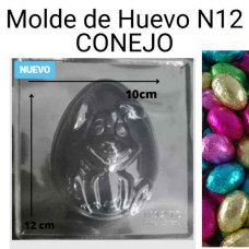 PLACA PARA HUEVO ECONOMICA CONEJO SONRIENTE Nº12 4012TC LA REPOSTERA