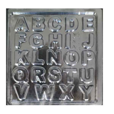 PLACA PARA BOMBON/SOUVENIR ABECEDARIO IMPRENTA MAYUSCULA LA REPOSTERA