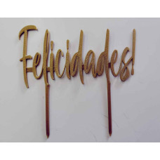 TOPPER FELICIDADES 3D