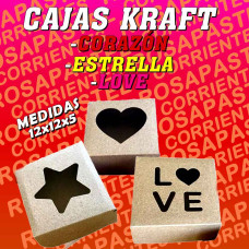 CAJA CALADA LOVE CORAZON ESTRELLA VISOR KRAFT