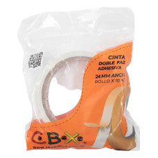 CINTA DOBLE FAZ ADHESIVA 24MM X 10 MTS. C.B.X. CINTA DOBLE FAZ ADHESIVA 24MM X 10 MTS. C.B.X.