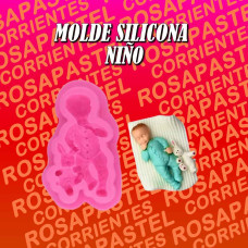 MOLDE SILICONA NIÑA Y OSITO