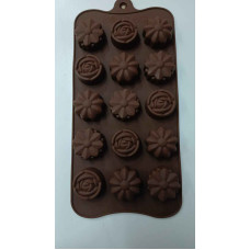 MOLDE SILICONA PARA BOMBON ROSAS Y MARGARITAS