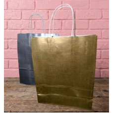 BOLSA C/MANIJA DORADA 22X30