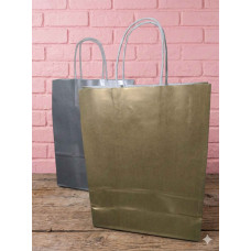 BOLSA C/MANIJA DORADA 30x41