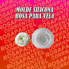 MOLDE SILICONA ROSA P/VELA
