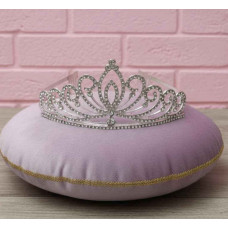 TIARA CON STRASS PLATEADA GRANDE TIARA CON STRASS PLATEADA GRANDE