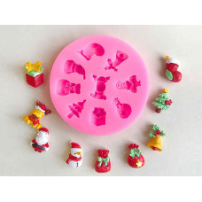 MOLDE SILICONA 9 FIGURAS DE NAVIDAD