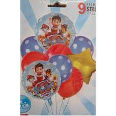 SET GLOBOS PAW PATROL x9