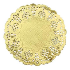 BLONDA REDONDA 10 CM DORADA x50
