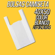 BOLSA CAMISETA 40X50 BLANCA (reforzada)