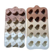 MOLDE SILICONA CORAZON CURVO