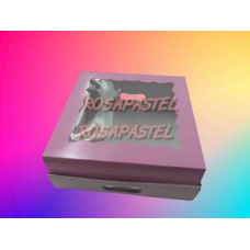 CAJA DESAYUNO TAPA ROSA 31x31x12