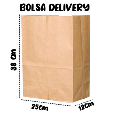 BOLSA DELIVERY KRAFT (FM7) 25x38x12