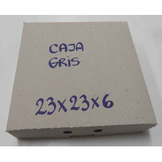 CAJA EMPANADA 1 DOC GRIS 23x23x6