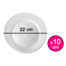 PLATO DE PLASTICO ECO 22cm x10