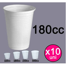 VASO PLASTICO 180cc x10
