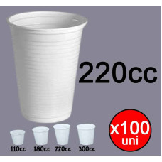 VASO PLASTICO 220cc x100