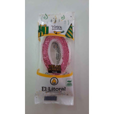 VELA NUMERO LITORAL ROSA 0