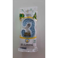 VELA NUMERO LITORAL CELESTE 3