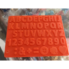 MOLDE SILICONA CHOCOLATE LETRA + NUMEROS