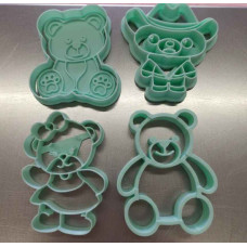 SET 4 CORTANTE MARCADOR OSITO 3D SET 4 CORTANTE MARCADOR OSITO 3D