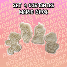 SET 4 CORTANTES MARIO BROS 3D