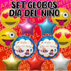 SET GLOBOS DIA DEL NIÑO